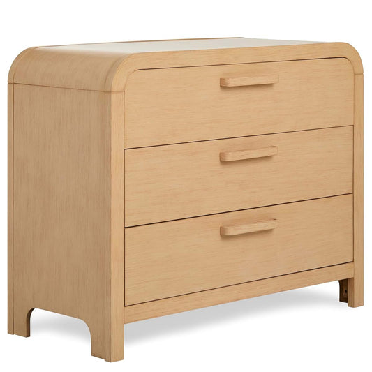 Evolur Cove 3-Drawer Changing Storage Dresser, Natural Oak | Fully Assembled Baby Nursery & Bedroom Dresser