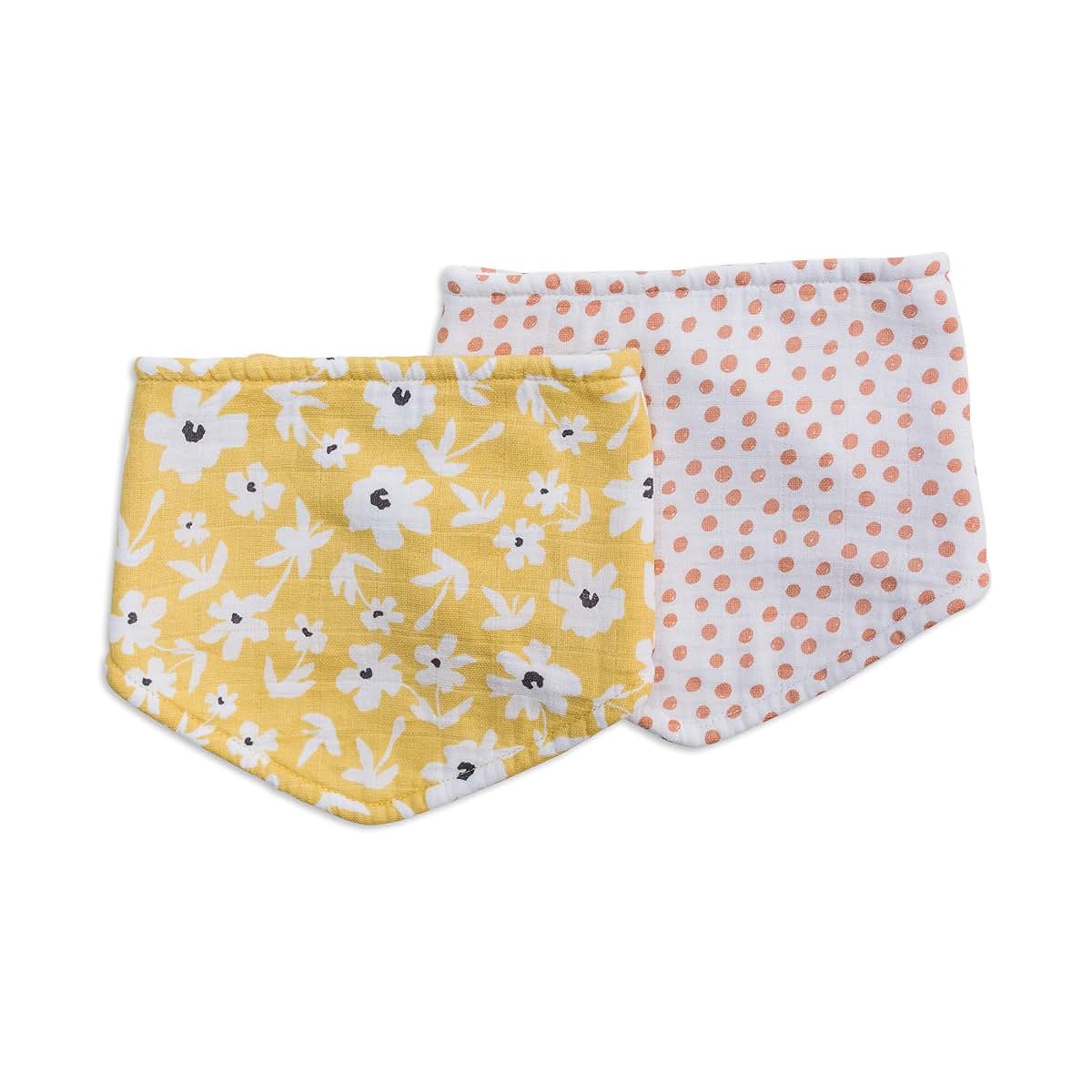 Lulujo Soft Cotton Baby Bibs, 2 Pack