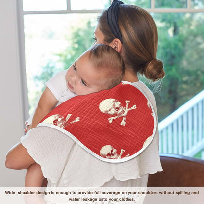 Mazeann Skull Crossbones Burp Cloth