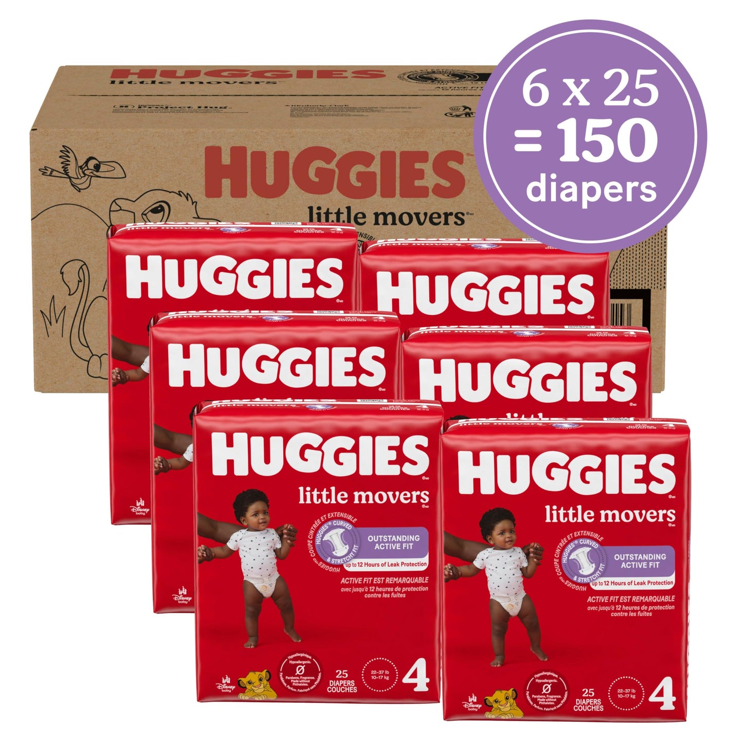 Huggies Little Movers Diapers Size 4