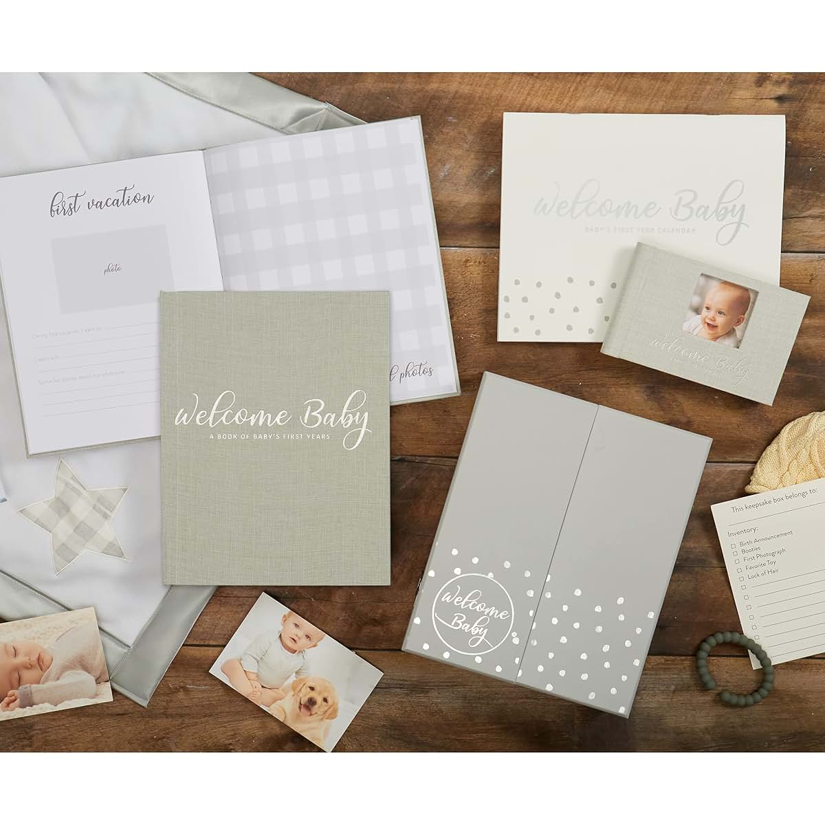 C.R. Gibson Gender Neutral Baby Keepsake Box for Memories