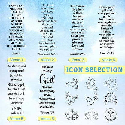 Hikppy Personalized Baptism Cross Personalized Cross 1st Holy Communion Blessing Christening Gifts