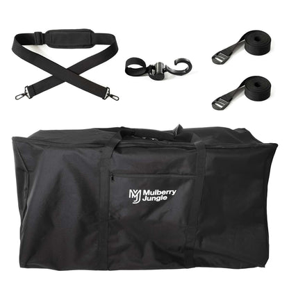 Venmark Mulberry Jungle Stroller Travel Bag with Hook for Single & Double Strollers, Black