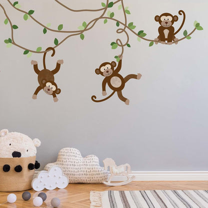 Wall Dressed Up Large Jungle Monkey Wall Stickers, Removable and Reusable (photo 2)