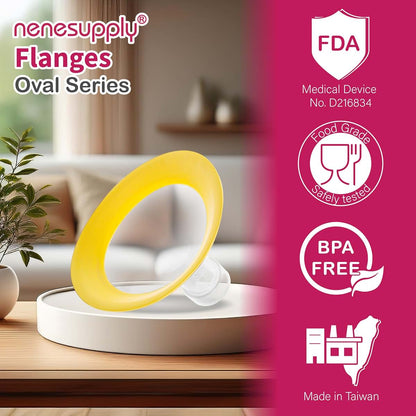 Nenesupply 24mm Oval Flanges Compatible With Medela Breast Pumps