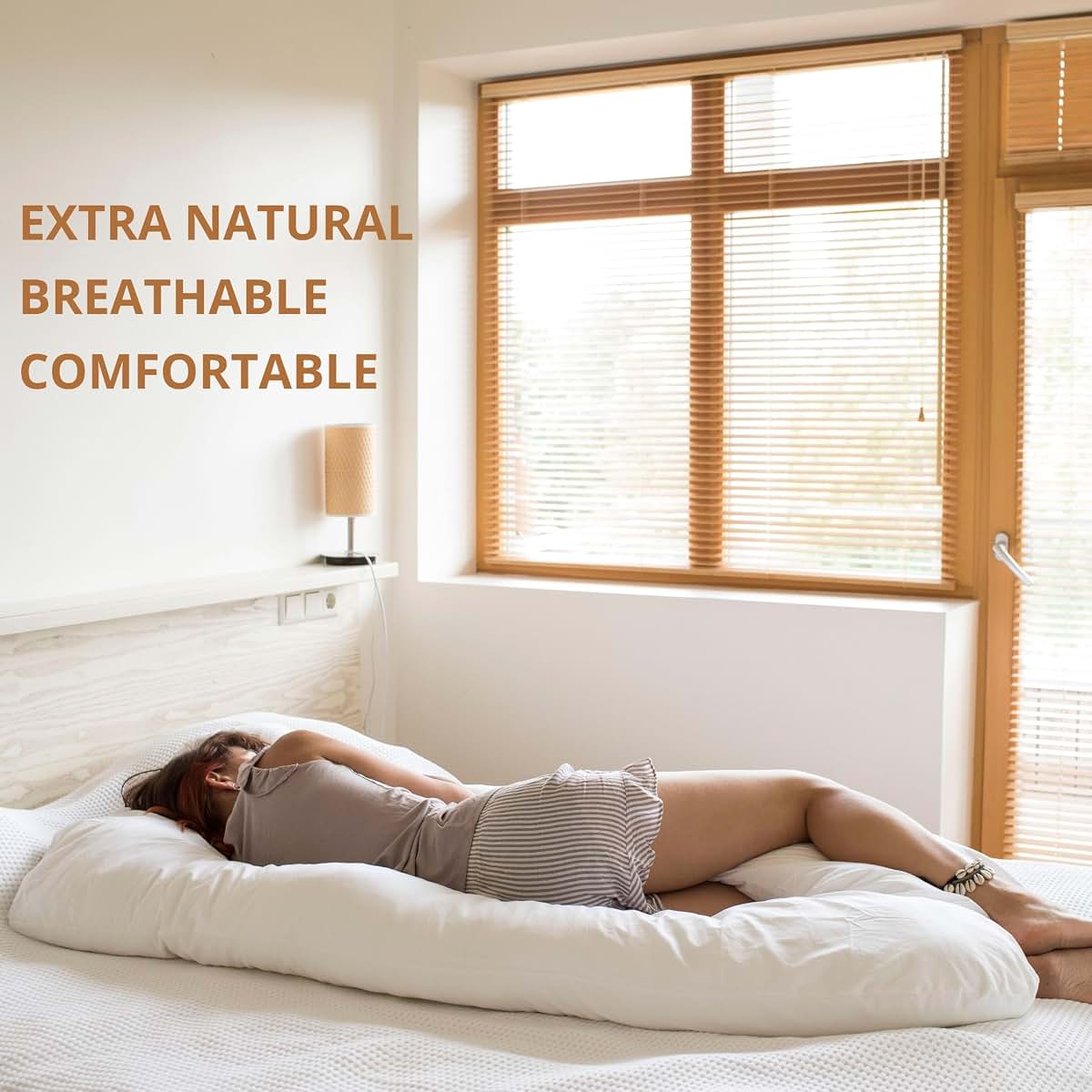 Minicamp Organic Cotton U-Shaped Pregnancy Pillow For Full Body Support (photo 2)