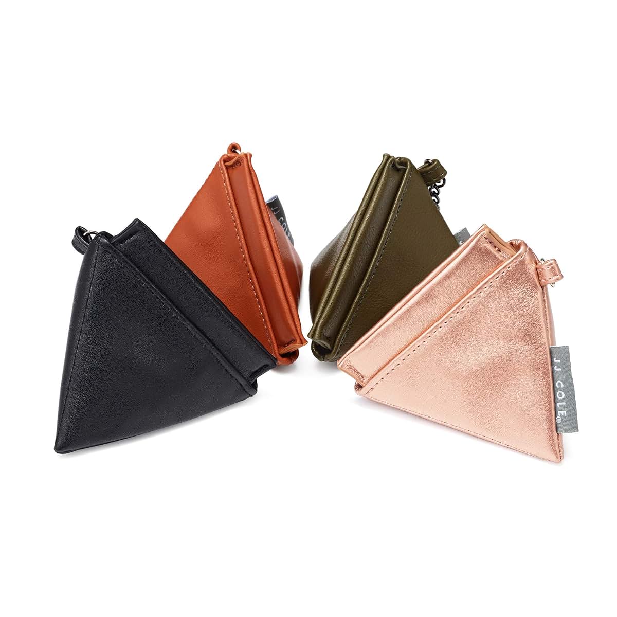 JJ Cole Vegan Leather Pyramid Pacifier Pouch, Black (photo 4)