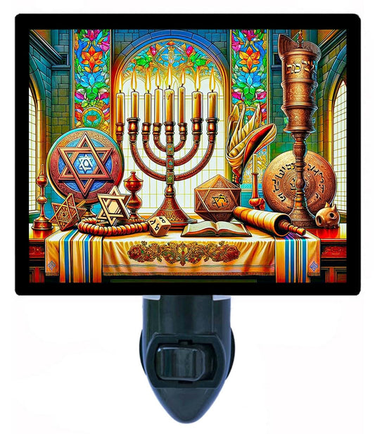 Night Light Designs Jewish Symbols Night Light With Rotating Plug