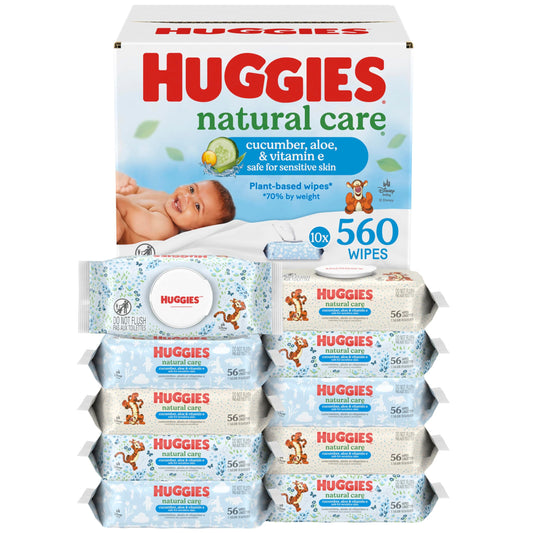 Huggies Natural Care Cucumber Aloe Vitamin E Baby Wipes