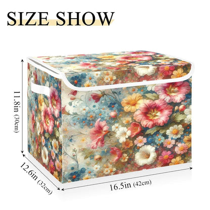 Kigai Colorful Flowers Storage Bin