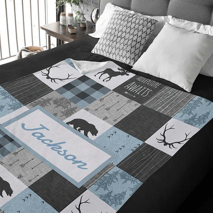 ColorAce Custom Personalized Flannel Blanket (photo 3)