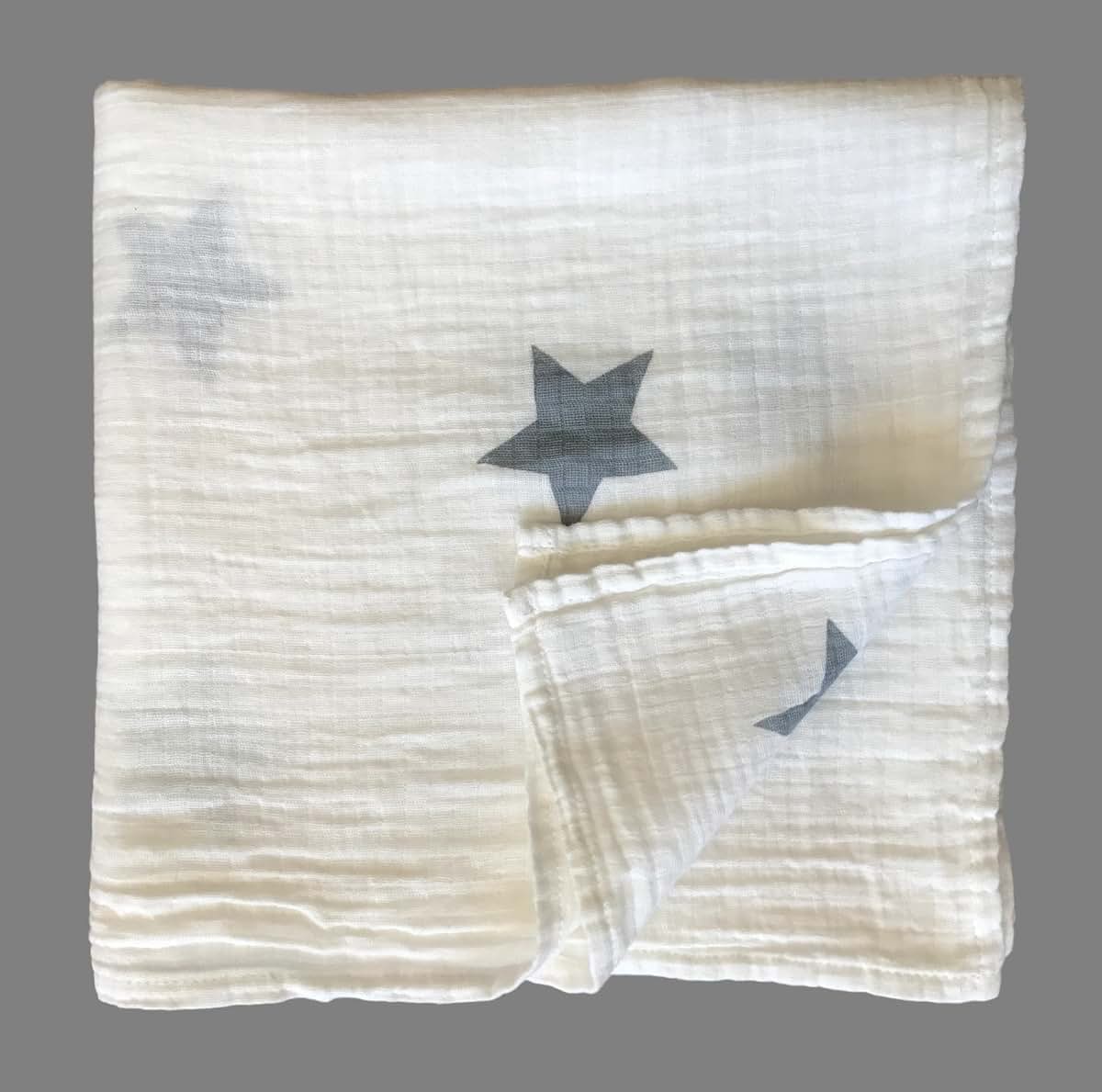 Effe Bebe Muslin Cotton Swaddle Blanket 3-Pack In Classic Grey (photo 2)