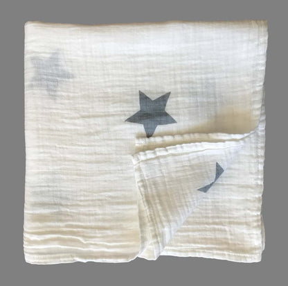 Effe Bebe Muslin Cotton Swaddle Blanket 3-Pack In Classic Grey (photo 2)