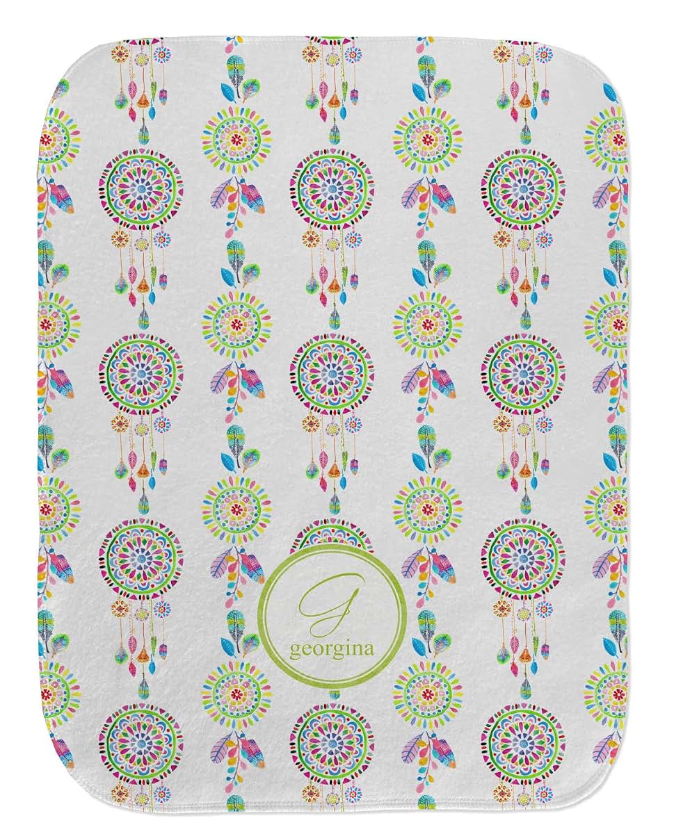 Baby Milano Personalized Dreamcatcher Burp Cloth - Fleece w/Name and Initial (photo 2)