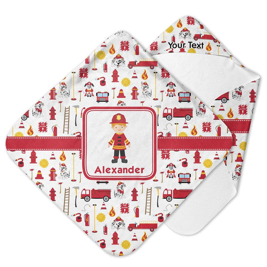 YouCustomizeIt Personalized Firefighter Character Hooded Baby Towel w/ Name or Text