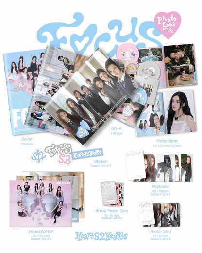 Hearts2Hearts Focus Random Photobook Album with Pre-Order Poster & BolsVos Digital Planner