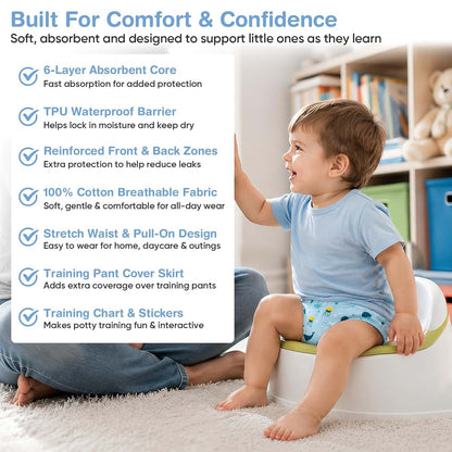 Jaxmoon Upairy Potty Training Pants for Boys Girls, Cotton Absorbent Training Pants
