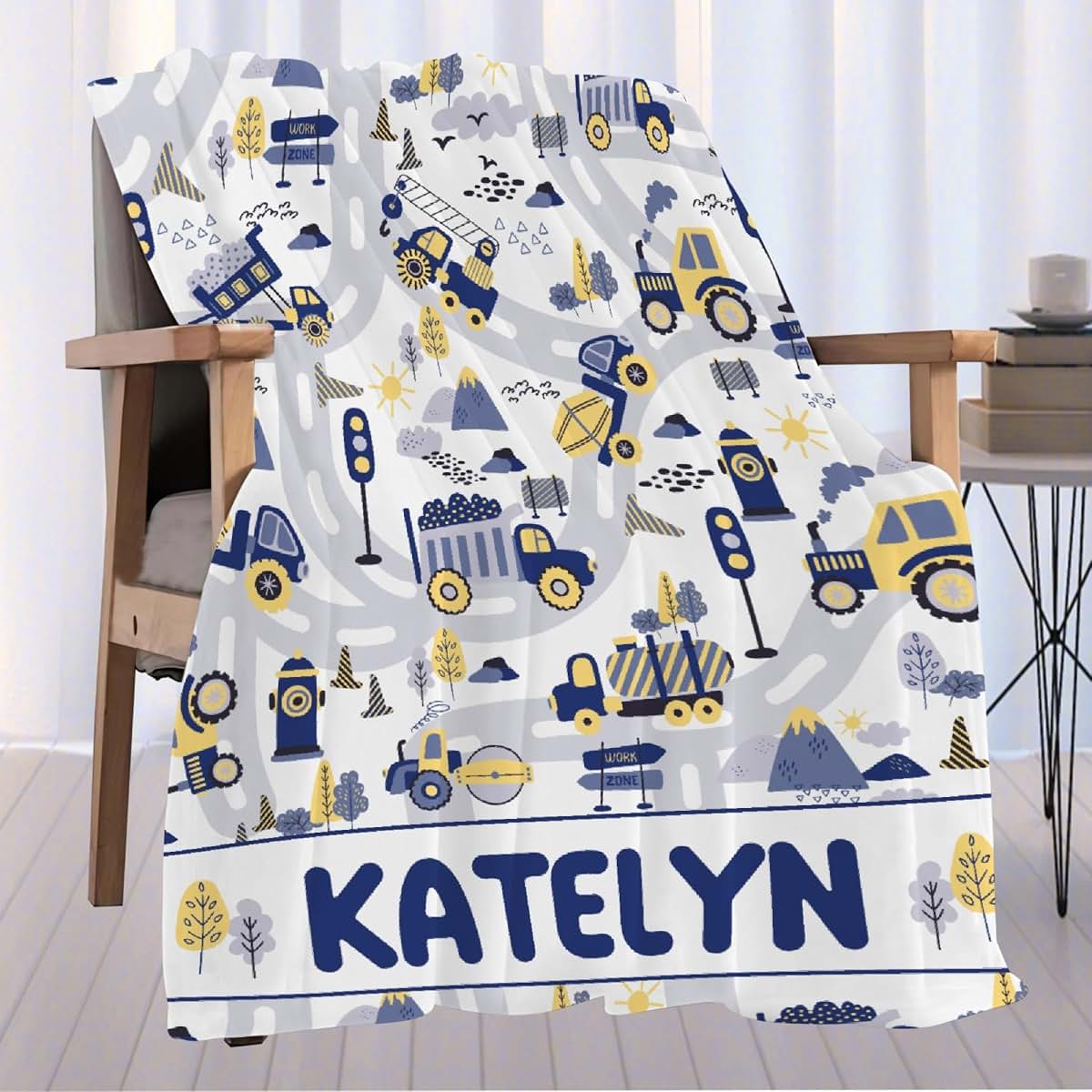 WHISKEYBLANKET Custom Car Blanket, Personalized With Name for Baby/Kids/Infant/Toddler/Pet - Soft Cozy Gift for (photo 2)