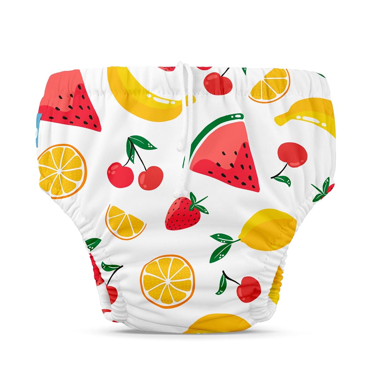 Charlie Banana Reusable Swim Diaper, Washable Adjustable Drawstring, Soft Waterproof Fit, Banana Fiesta, Size XS (9-14 l