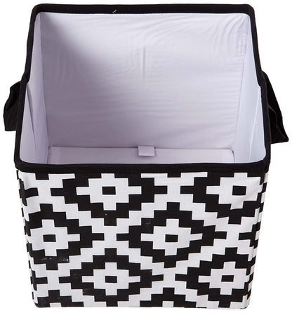 Bacati Small Storage Tote Aztec Love Black Neutral