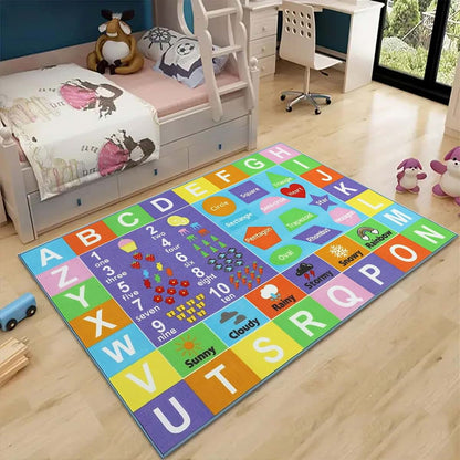 Hongxiu Kids Playroom Area Rug, 4x6ft Alphabet Learning Carpet
