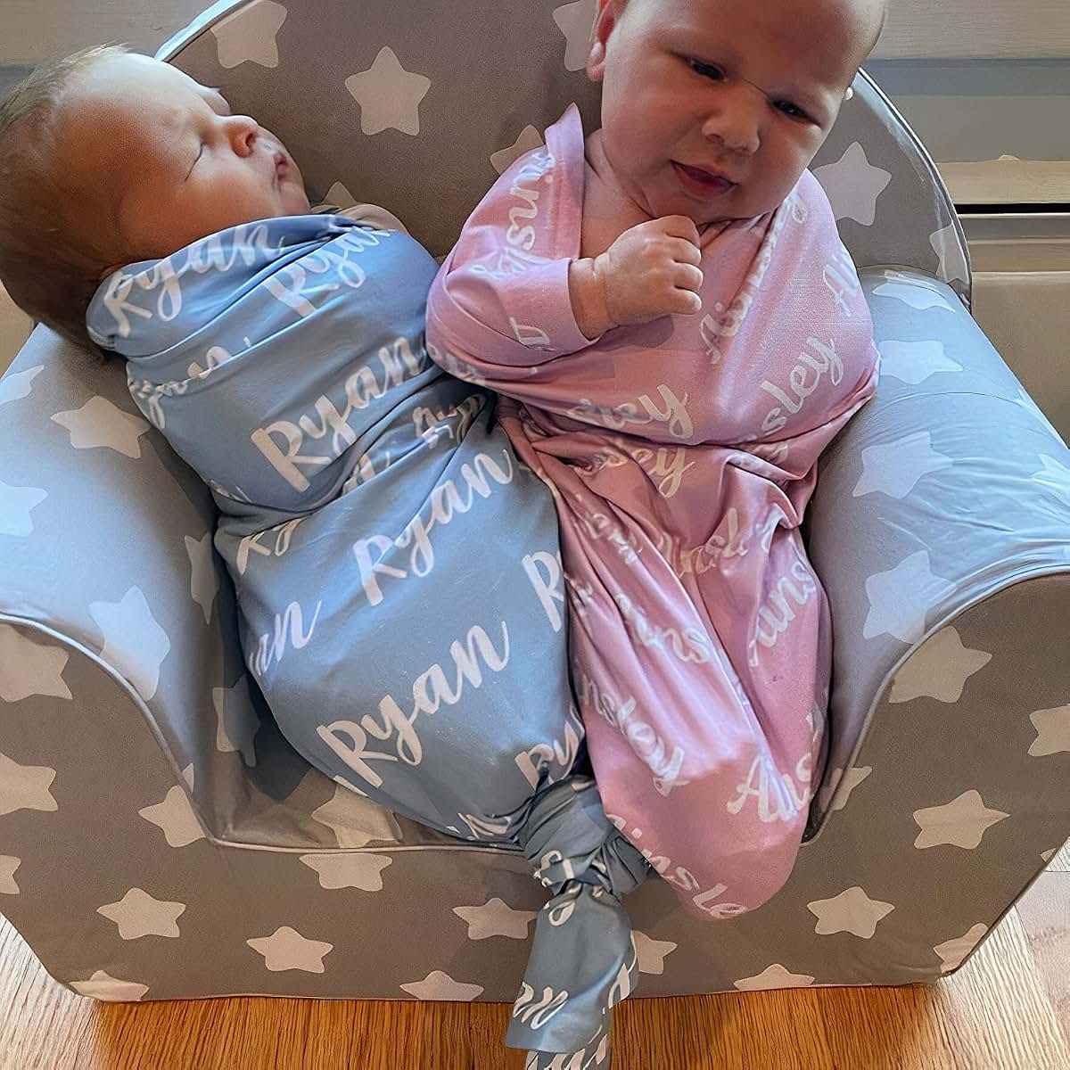OMG SHIRTS OMGSHIRTS Personalized Baby Blanket, Monogrammed Baby Blanket Name, Blanket Swaddle, Blanket, Baby Gift