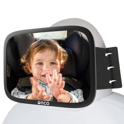 Onco Fixed Headrest Baby Car Mirror - Tesla Compatible