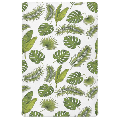 Pfrewn Crib Sheets Monstera Leaves Palm Fronds Fitted Crib Sheet