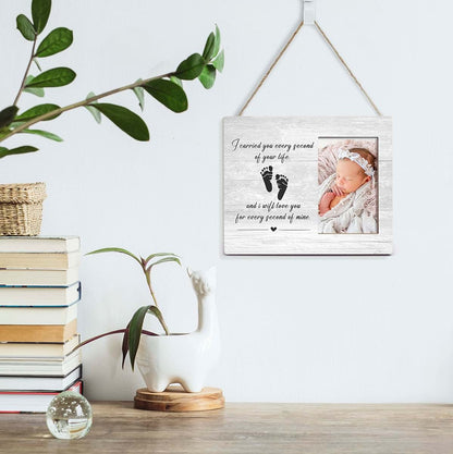 Orchroma I Carried You Every Second Picture Frame Rustic Gray Wood