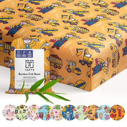 Tafts 100% Viscose Fitted Crib Sheets, Girls, Boys & Unisex, 8 Inch Deep Pocket, Standard Crib & Toddler Mattress