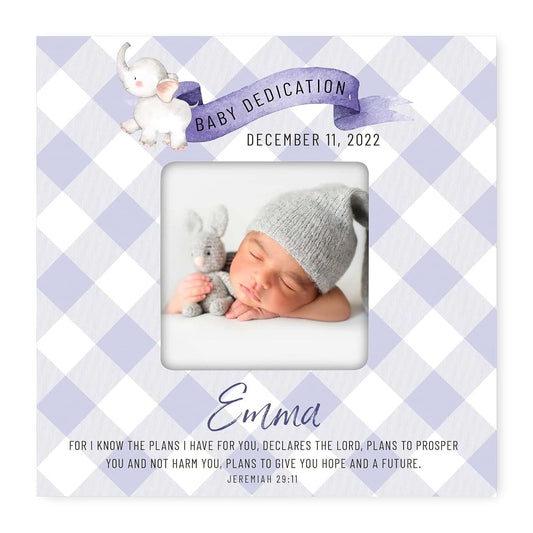 LifeSong Milestones Personalized Photo Frame As Baptism Gift for Boys And Girls With Baby Dedication From Parents