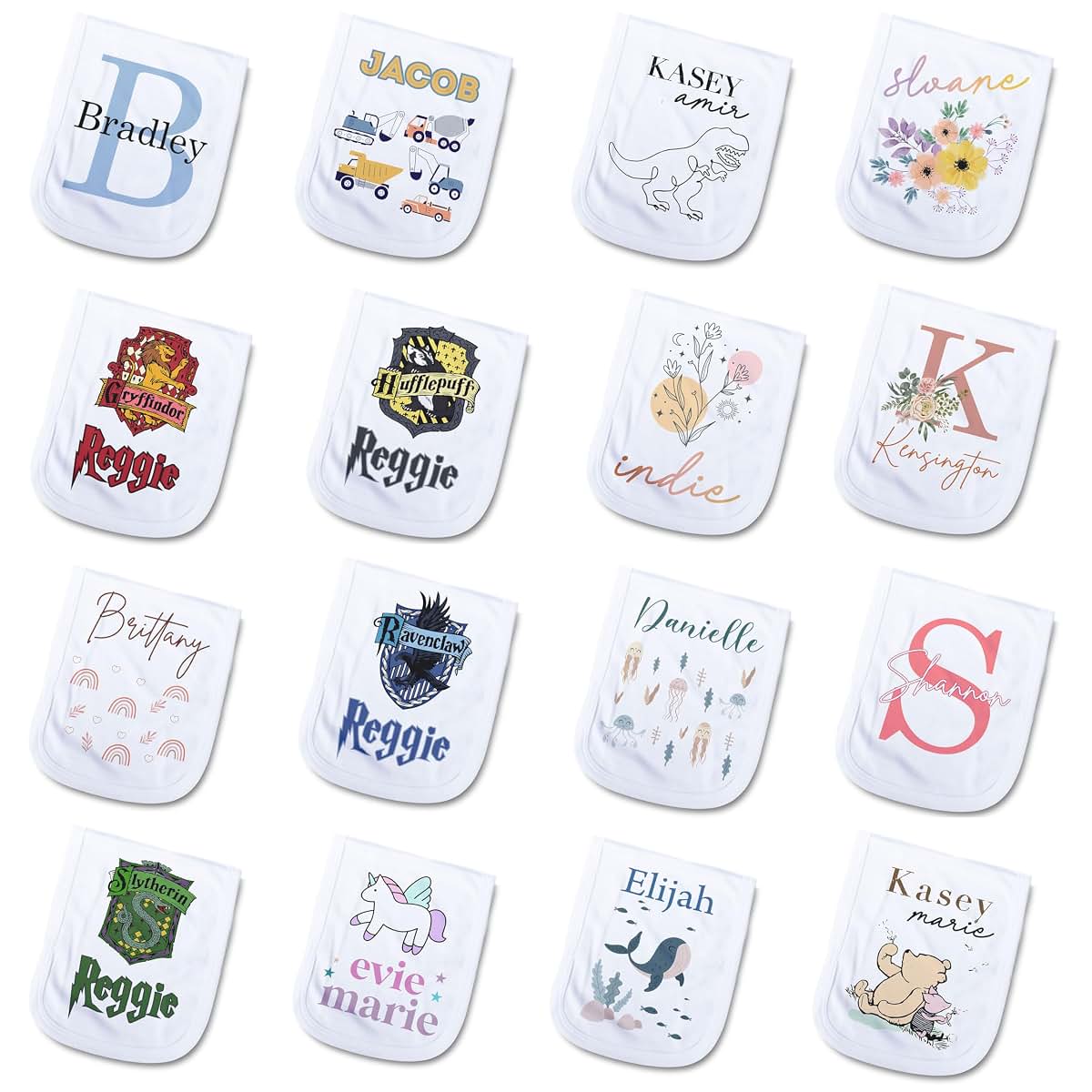 MYETCHEY Personalized Baby Burp Cloth - Unique for Boys & Girls- Burp Cloth for Boys or Girls Newborn Gift (photo 2)