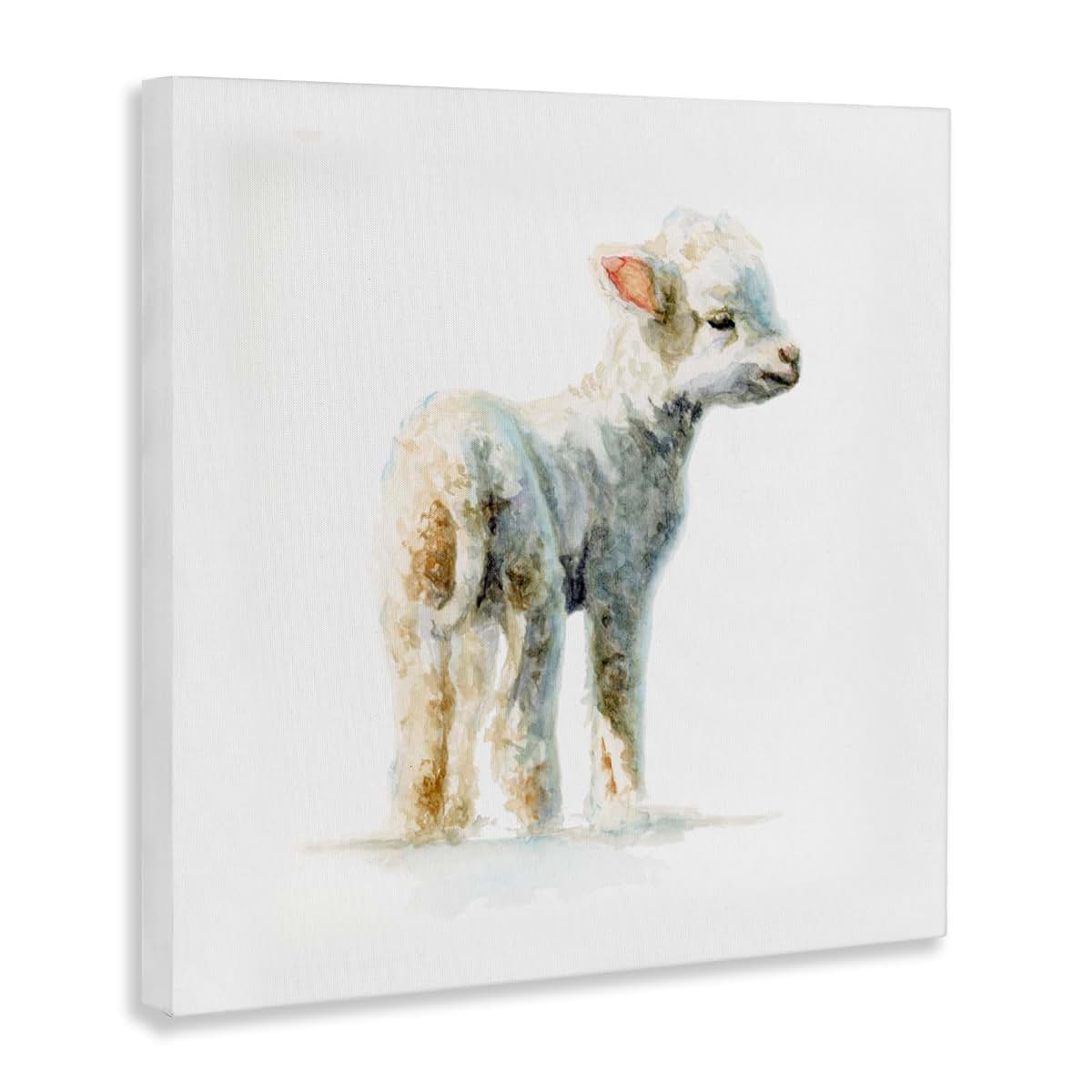 Stupell Industries Shaggy Lamb Watercolor Wall Art