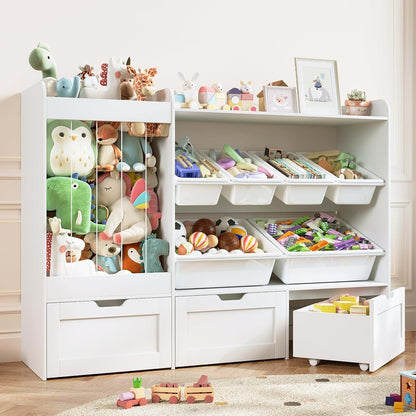 Kids Toy Storage Organizer Center with Rolling Drawers and Bins