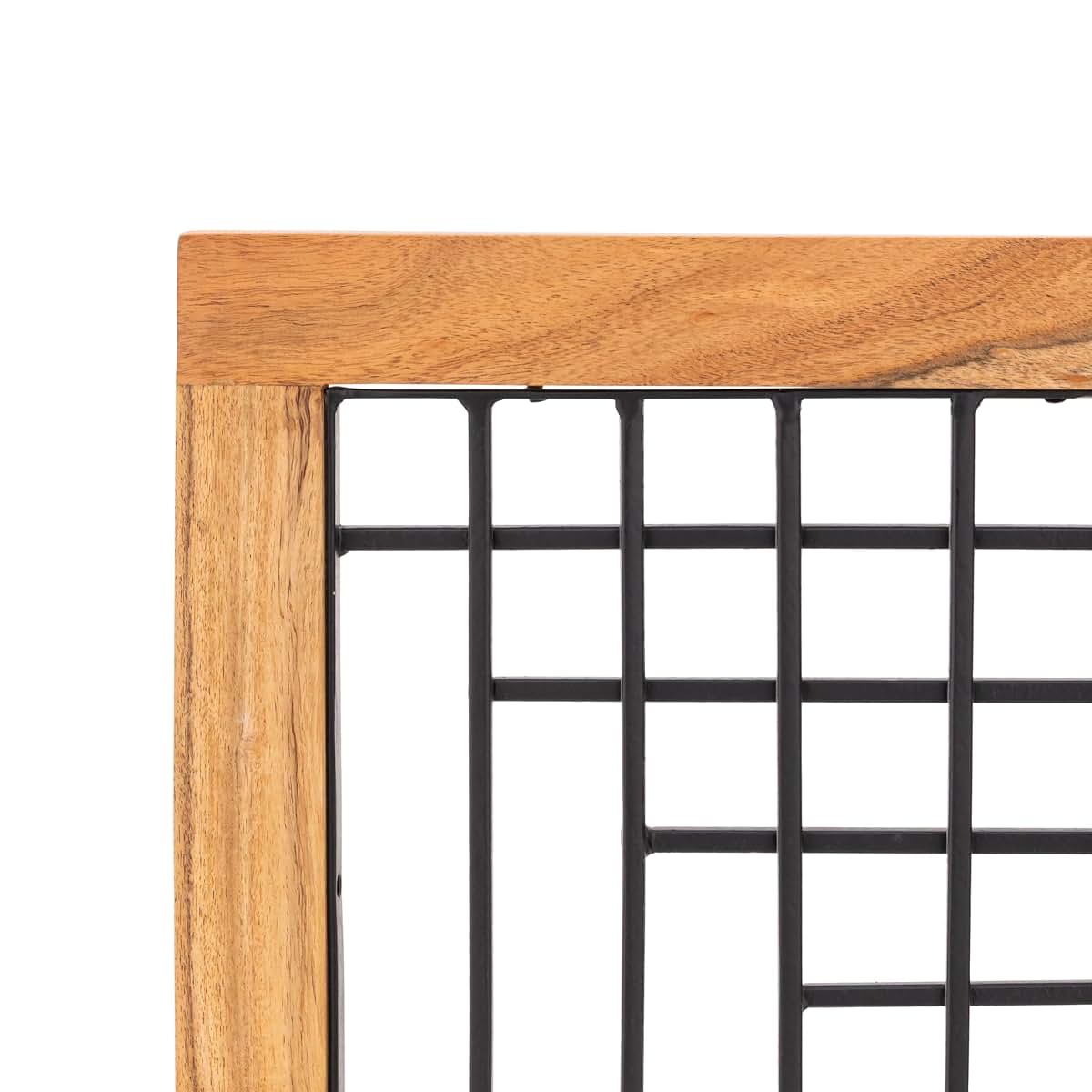 Albany Living 4-Panel Wooden Pet Gate With Metal Mesh (photo 2)