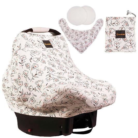 Lilmonki Nursing Scarf Multi-Use Cover With Tulip Print