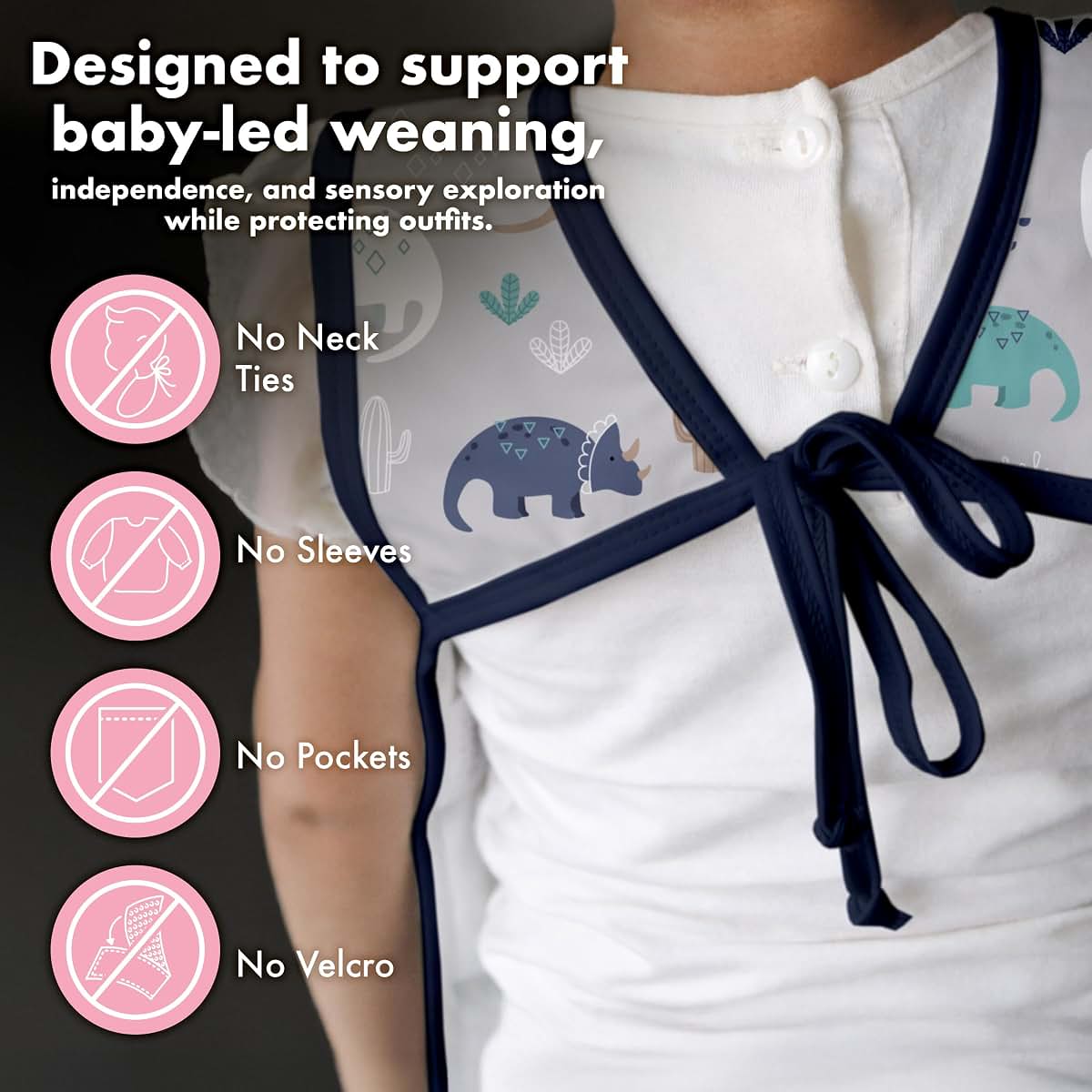 BapronBaby Vehicle Print Bib for Toddlers 3-5 Years