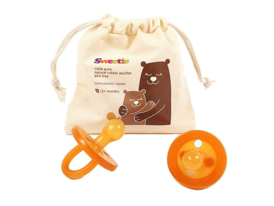 my sweetie Sweetie Rubber Pacifier Natural Rubber Pacifier Rounded 1 Count Original Natural Rubber Pacifier (6-12