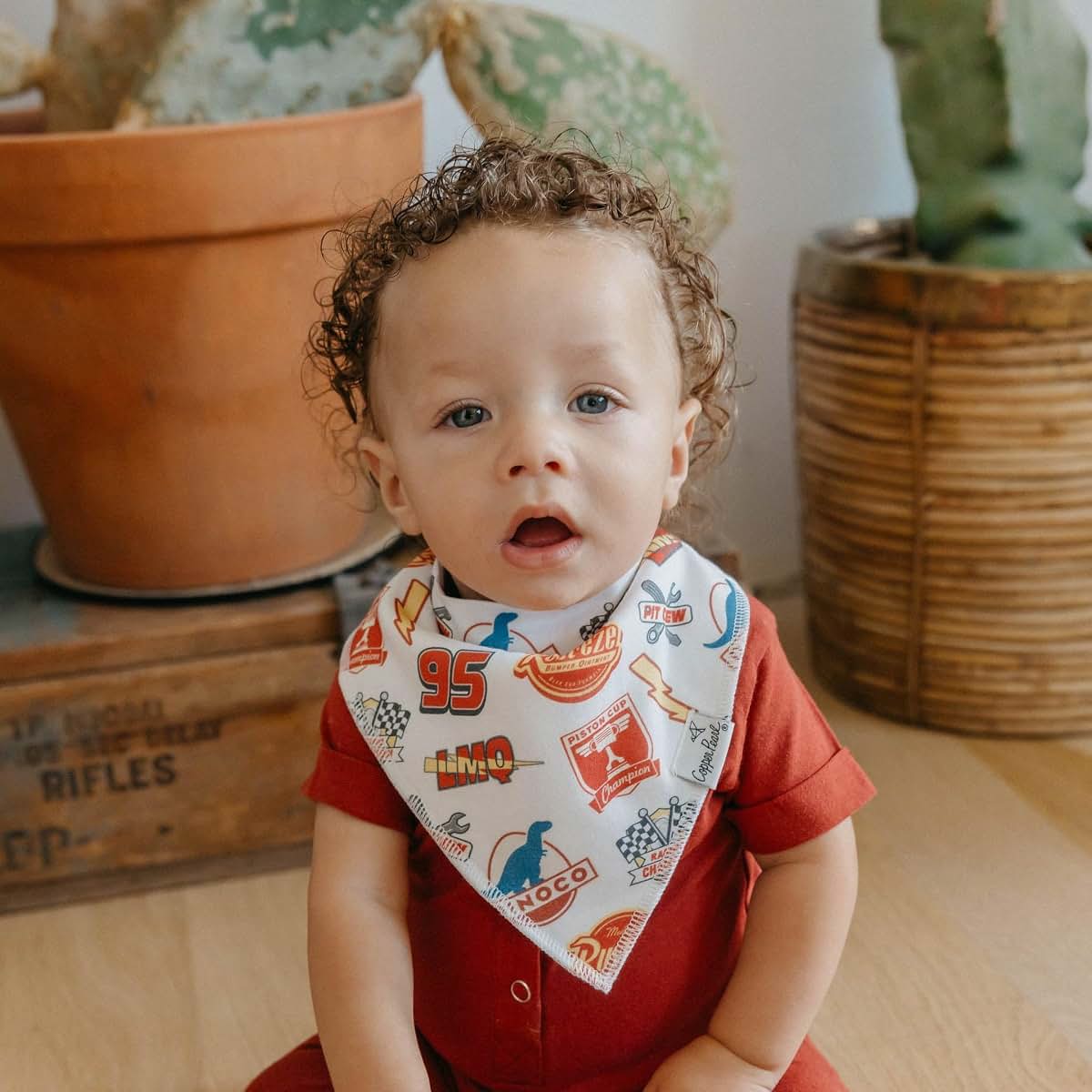 Copper Pearl Baby Bandana Drool Bibs, Soft Cotton, Adjustable, 4-Pack