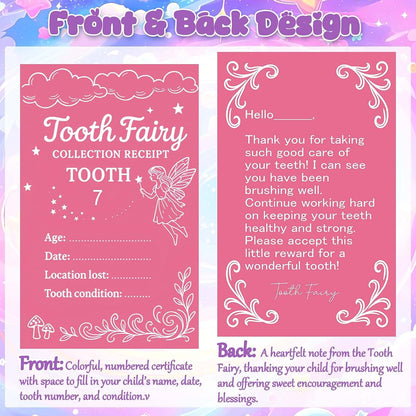 WALLFID Tooth Fairy Tooth Holder Acrylic Storage Bottle