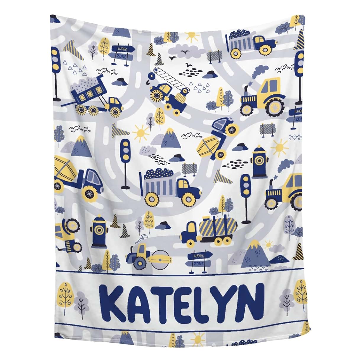 WHISKEYBLANKET Custom Car Blanket, Personalized With Name for Baby/Kids/Infant/Toddler/Pet - Soft Cozy Gift for