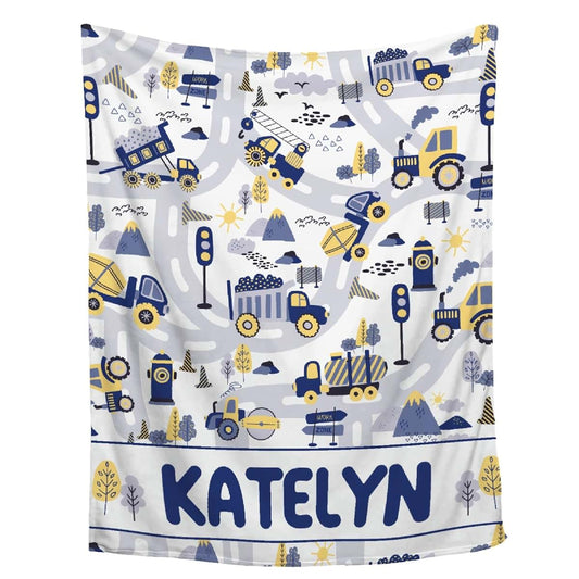 WHISKEYBLANKET Custom Car Blanket, Personalized With Name for Baby/Kids/Infant/Toddler/Pet - Soft Cozy Gift for