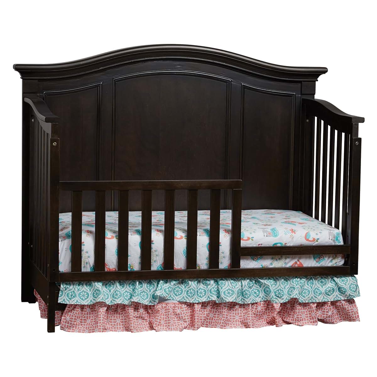 Baby Cache Glendale 4-in-1 Convertible Crib, Charcoal Brown