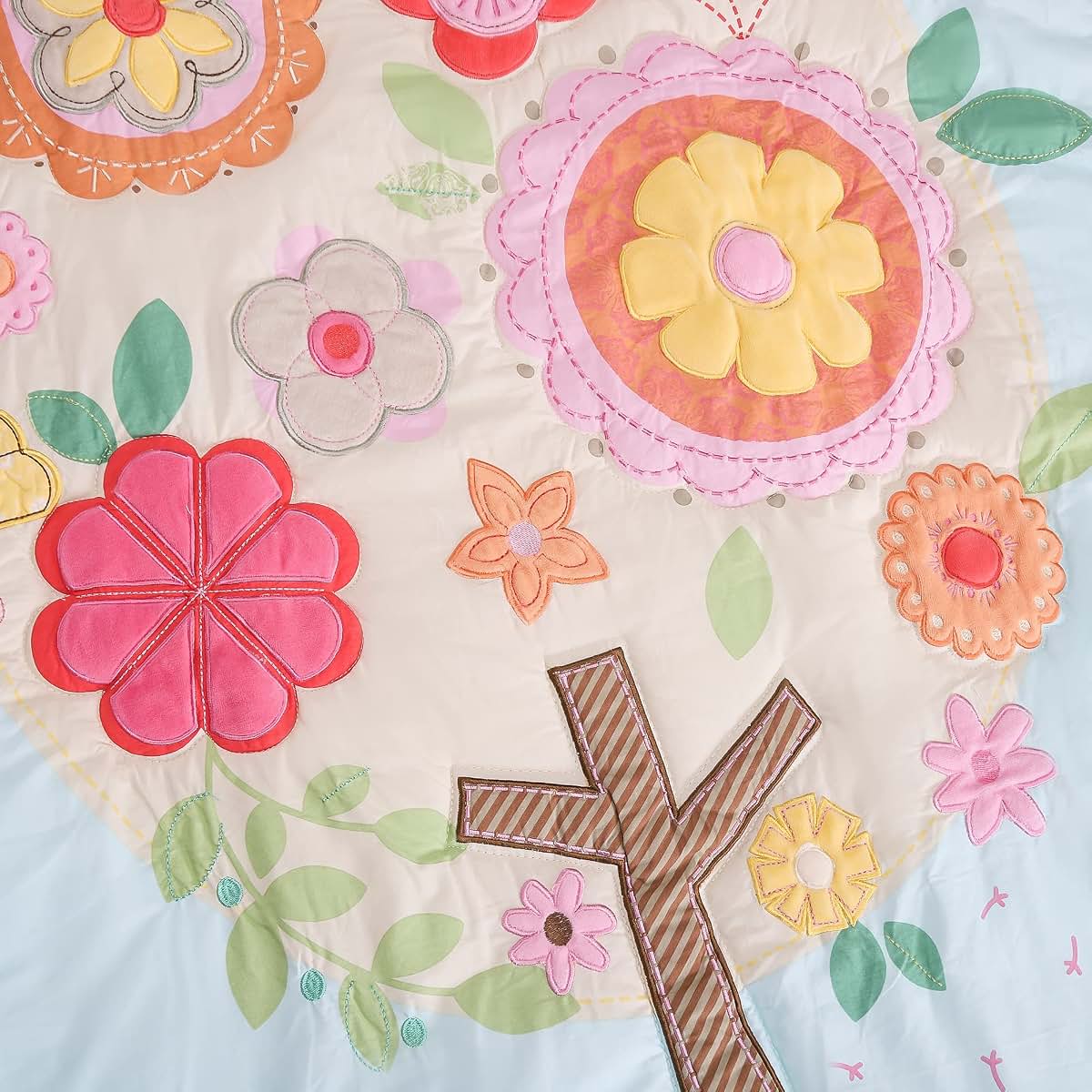 CribMATE Embroidery Flower Nursery Crib Comforter Blanket (photo 2)