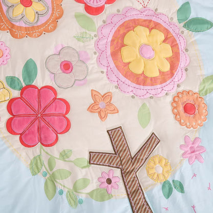 CribMATE Embroidery Flower Nursery Crib Comforter Blanket (photo 2)
