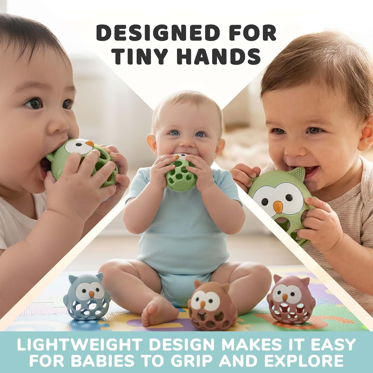 Baby's Way Teething Toy - Owl Silicone Teether (photo 3)