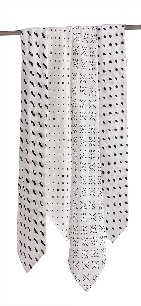 Bacati Love Multipurpose Muslin Squares 4-Pack (photo 3)