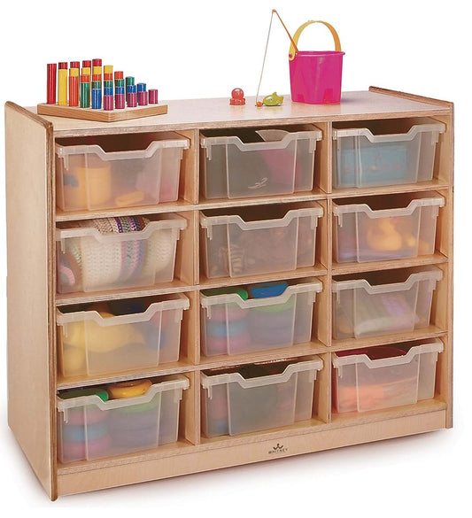 Whitney Brothers Birch Laminate Storage Cabinet With 12 Trays