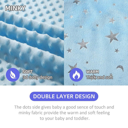 iEvolve Mini Minky Receiving Blanket for Nursery and Cuddling