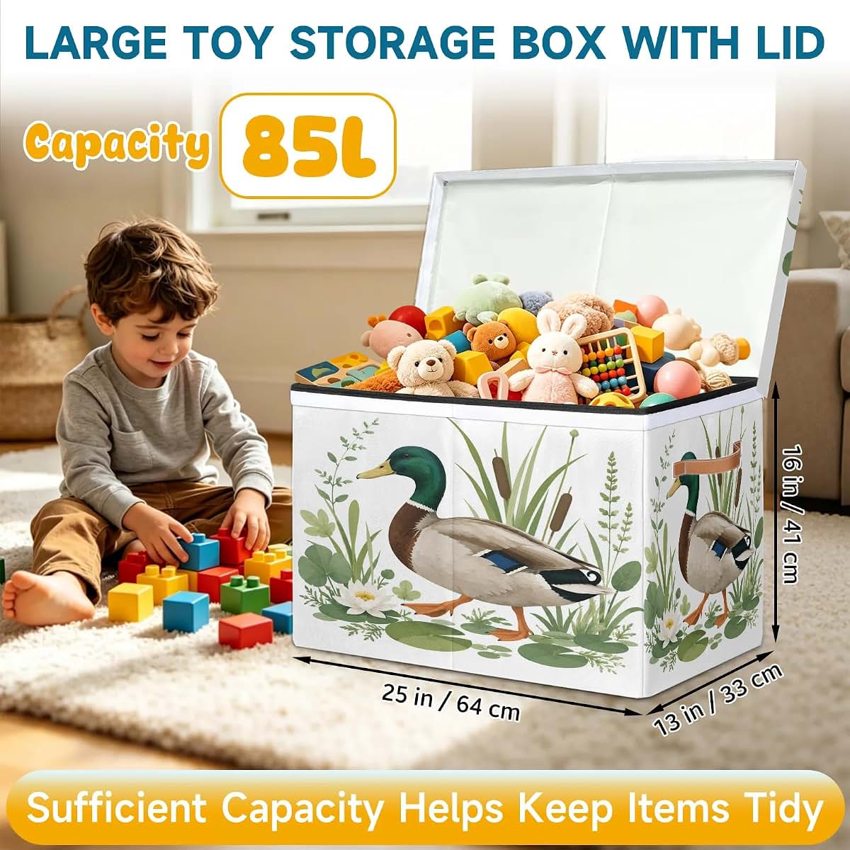 Dondixel Mallard Wild Duck Large Toys Box with Lid (photo 2)